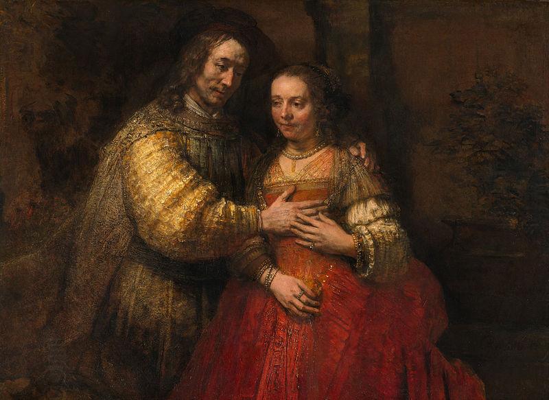 REMBRANDT Harmenszoon van Rijn Portrait of a Couple as Figures from the Old Testament, known as 'The Jewish Bride' oil painting picture